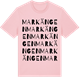 Pink Cotton t-shirt med Markängen ordlek t-shirt