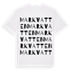 White t-shirt med Markvatten ordlek t-shirt
