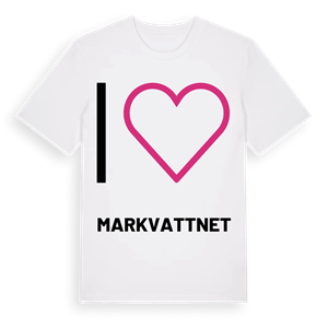 Jag älskar Markvattnet t-shirt stort tryck – ekologisk bomull t-shirt från PinShirt