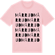 Pink Cotton t-shirt med Mårrud ordlek t-shirt