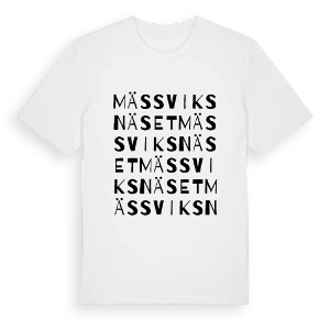 Mässviksnäset ordlek t-shirt – ekologisk bomull t-shirt från PinShirt