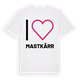 White t-shirt med Jag älskar Mastkärr t-shirt stort tryck
