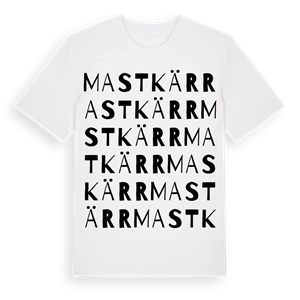 Mastkärr ordlek t-shirt – ekologisk bomull t-shirt från PinShirt