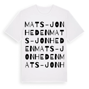 Mats-Jonheden ordlek t-shirt – ekologisk bomull t-shirt från PinShirt