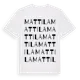 White t-shirt med Mattila ordlek t-shirt