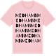 Pink Cotton t-shirt med Medhamn ordlek t-shirt