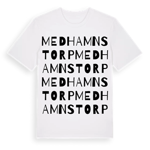Medhamnstorp ordlek t-shirt – ekologisk bomull t-shirt från PinShirt
