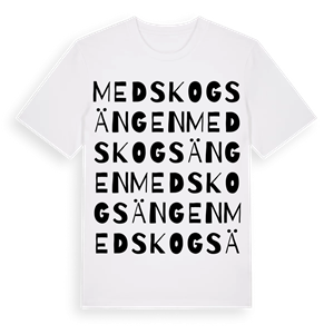 Medskogsängen ordlek t-shirt – ekologisk bomull t-shirt från Pinshirt