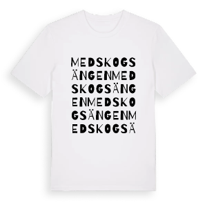 Medskogsängen ordlek t-shirt – ekologisk bomull t-shirt från PinShirt