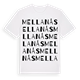 White t-shirt med Mellanås ordlek t-shirt