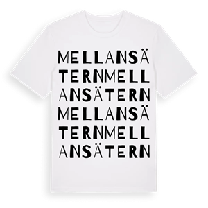 Mellansätern ordlek t-shirt – ekologisk bomull t-shirt från PinShirt