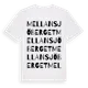 White t-shirt med Mellansjöberget ordlek t-shirt
