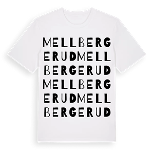 Mellbergerud ordlek t-shirt – ekologisk bomull t-shirt från PinShirt