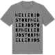 Mid Heather Gray t-shirt med Mellerudstorp ordlek t-shirt