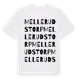 White t-shirt med Mellerudstorp ordlek t-shirt