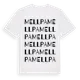 White t-shirt med Mellpa ordlek t-shirt