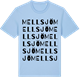 Blue Soul t-shirt med Mellsjö ordlek t-shirt