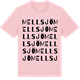Pink Cotton t-shirt med Mellsjö ordlek t-shirt