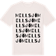 Vintage White t-shirt med Mellsjö ordlek t-shirt