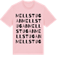 Pink Cotton t-shirt med Mellstugan ordlek t-shirt