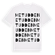 White t-shirt med Metudden ordlek t-shirt