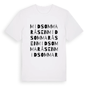 Midsommaråsen ordlek t-shirt – ekologisk bomull t-shirt från PinShirt