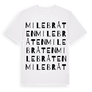 Milebråten ordlek t-shirt – ekologisk bomull t-shirt från Pinshirt