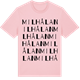 Pink Cotton t-shirt med Milhålan ordlek t-shirt