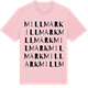 Pink Cotton t-shirt med Millmark ordlek t-shirt