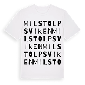 Milstolpsviken ordlek t-shirt – ekologisk bomull t-shirt från Pinshirt