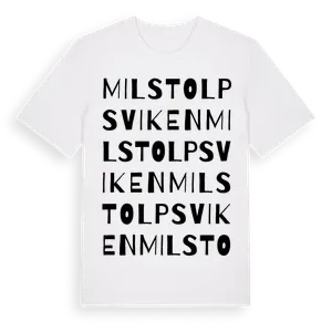 Milstolpsviken ordlek t-shirt – ekologisk bomull t-shirt från Pinshirt