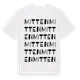 White t-shirt med Mitten ordlek t-shirt