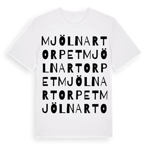 Mjölnartorpet ordlek t-shirt – ekologisk bomull t-shirt från PinShirt