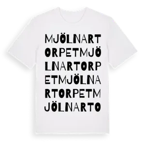 Mjölnartorpet ordlek t-shirt – ekologisk bomull t-shirt från Pinshirt