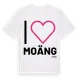 White t-shirt med Jag älskar Moäng t-shirt stort tryck