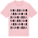 Pink Cotton t-shirt med Moarna ordlek t-shirt