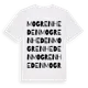 White t-shirt med Mogrenheden ordlek t-shirt