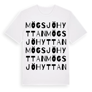 Mögsjöhyttan ordlek t-shirt – ekologisk bomull t-shirt från PinShirt