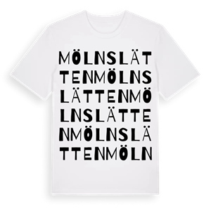 Mölnslätten ordlek t-shirt – ekologisk bomull t-shirt från Pinshirt