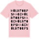 Pink Cotton t-shirt med Mölntorps hage ordlek t-shirt