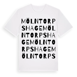 Mölntorps hage ordlek t-shirt – ekologisk bomull t-shirt från Pinshirt