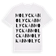 White t-shirt med Molyckan ordlek t-shirt