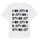 White t-shirt med Morast ordlek t-shirt
