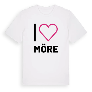 Jag älskar Möre t-shirt stort tryck – ekologisk bomull t-shirt från PinShirt