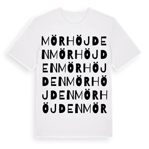 Mörhöjden ordlek t-shirt – ekologisk bomull t-shirt från PinShirt