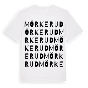 Mörkerud ordlek t-shirt – ekologisk bomull t-shirt från PinShirt