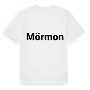 Mörmon fetstil t-shirt – ekologisk bomull t-shirt från PinShirt