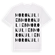 White t-shirt med Morokulien ordlek t-shirt