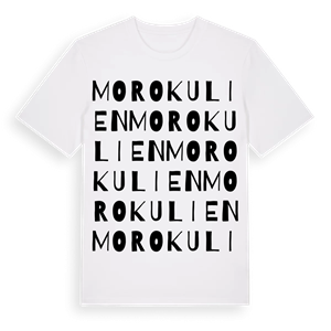 Morokulien ordlek t-shirt – ekologisk bomull t-shirt från PinShirt
