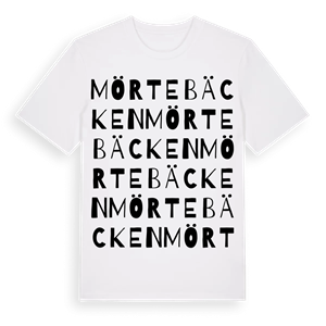 Mörtebäcken ordlek t-shirt – ekologisk bomull t-shirt från PinShirt